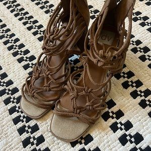 Women’s strappy tan sandals - woman’s DV sandals size 10